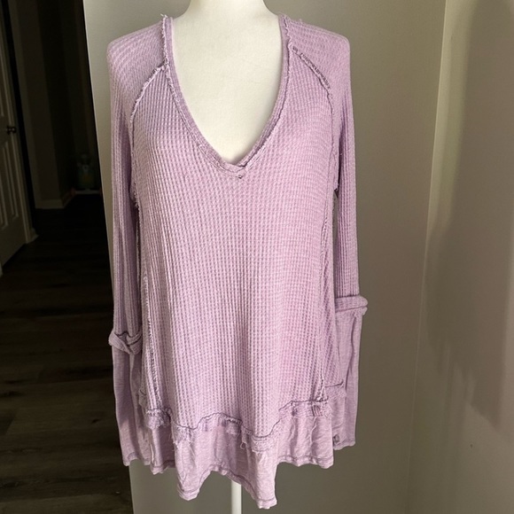 FREE PEOPLE WAFFLE KNIT TOP - Picture 2 of 6